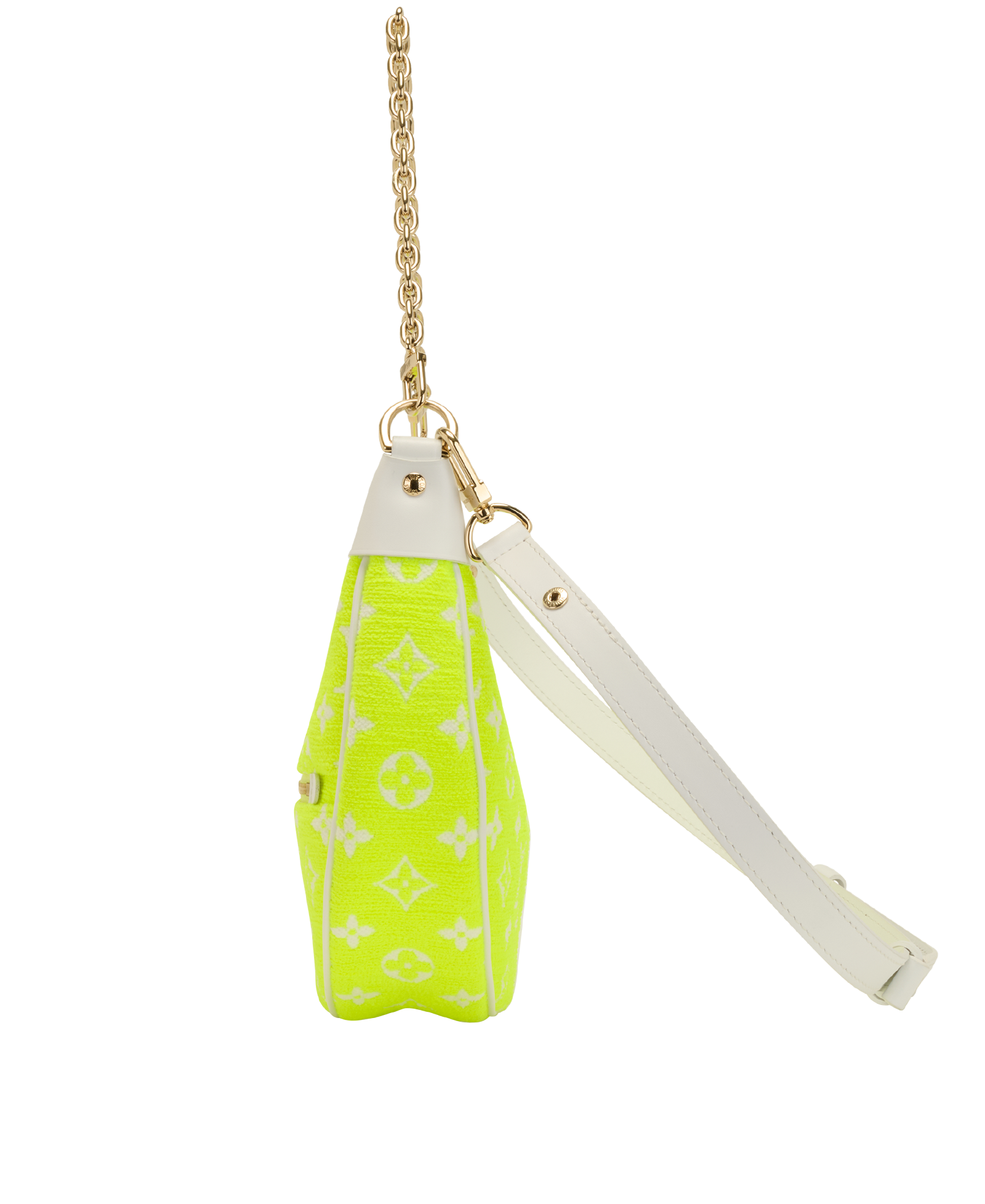 LV Match Loop Bag, &pound;1,050, Handbags, White/Yellow, Fabric/Leather, Bottom view